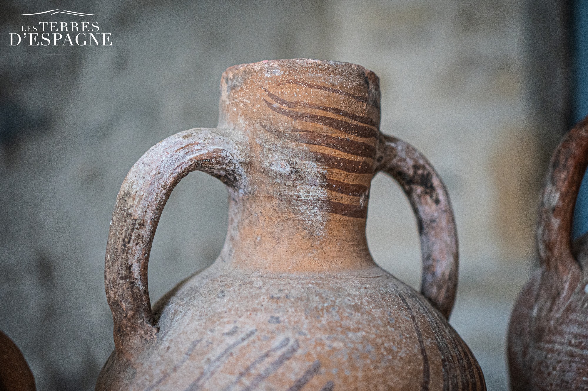 Cruche Cántaro en terre cuite ancienne 40cm x 20cm - Les Terres d'Espagne
