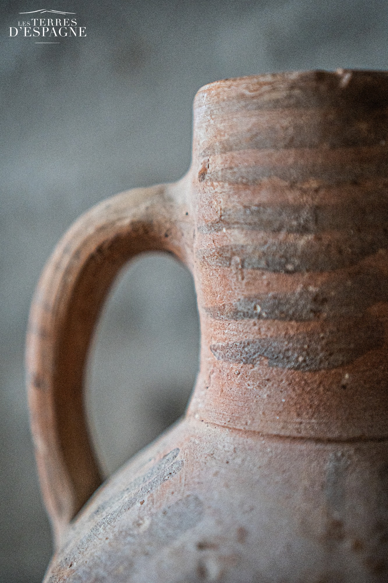 Cruche Cántaro en terre cuite ancienne 40cm x 20cm - Les Terres d'Espagne