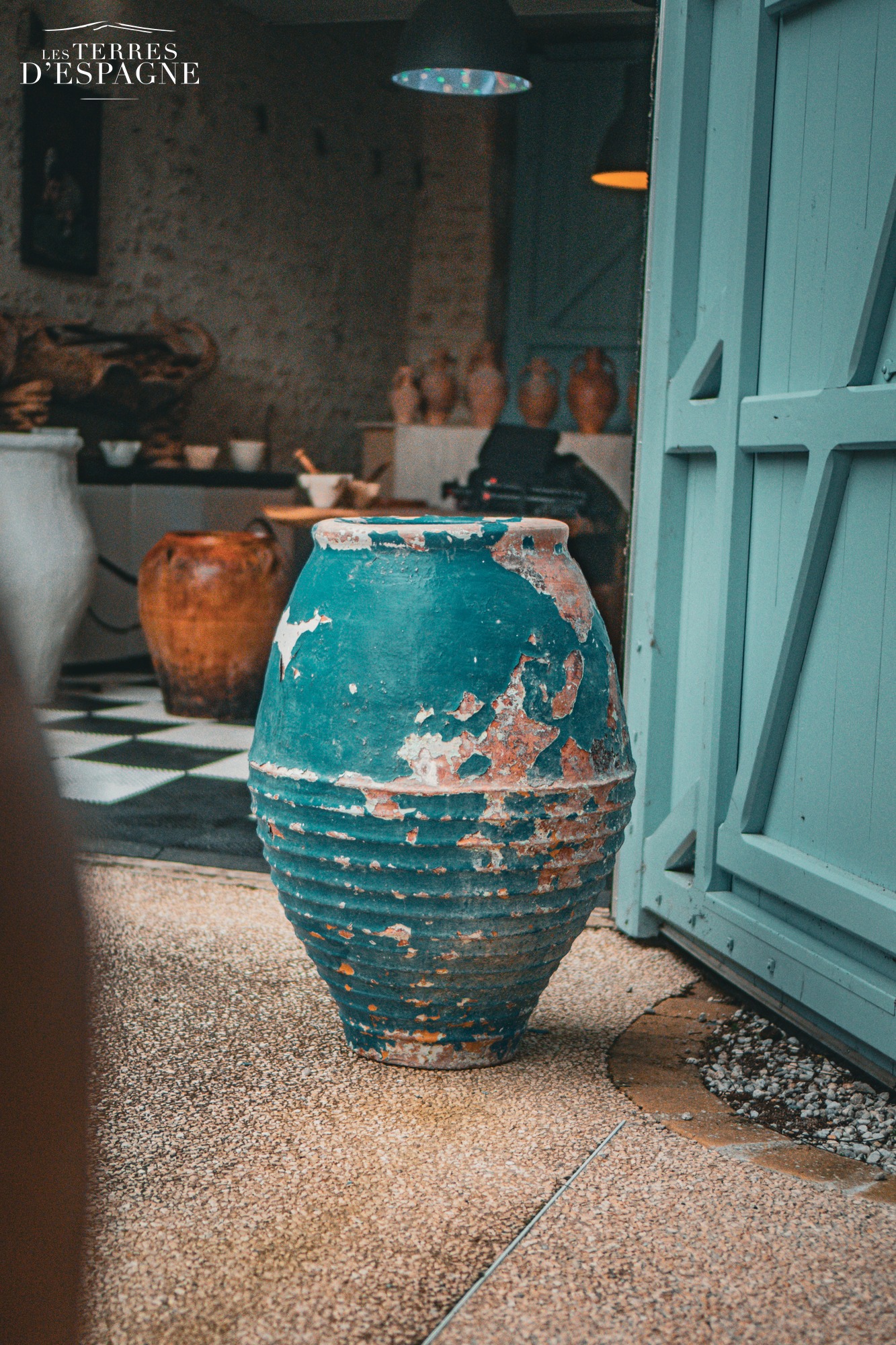 Grande Jarre en Terre Cuite Ancienne 90cm x 55cm - Les Terres d'Espagne