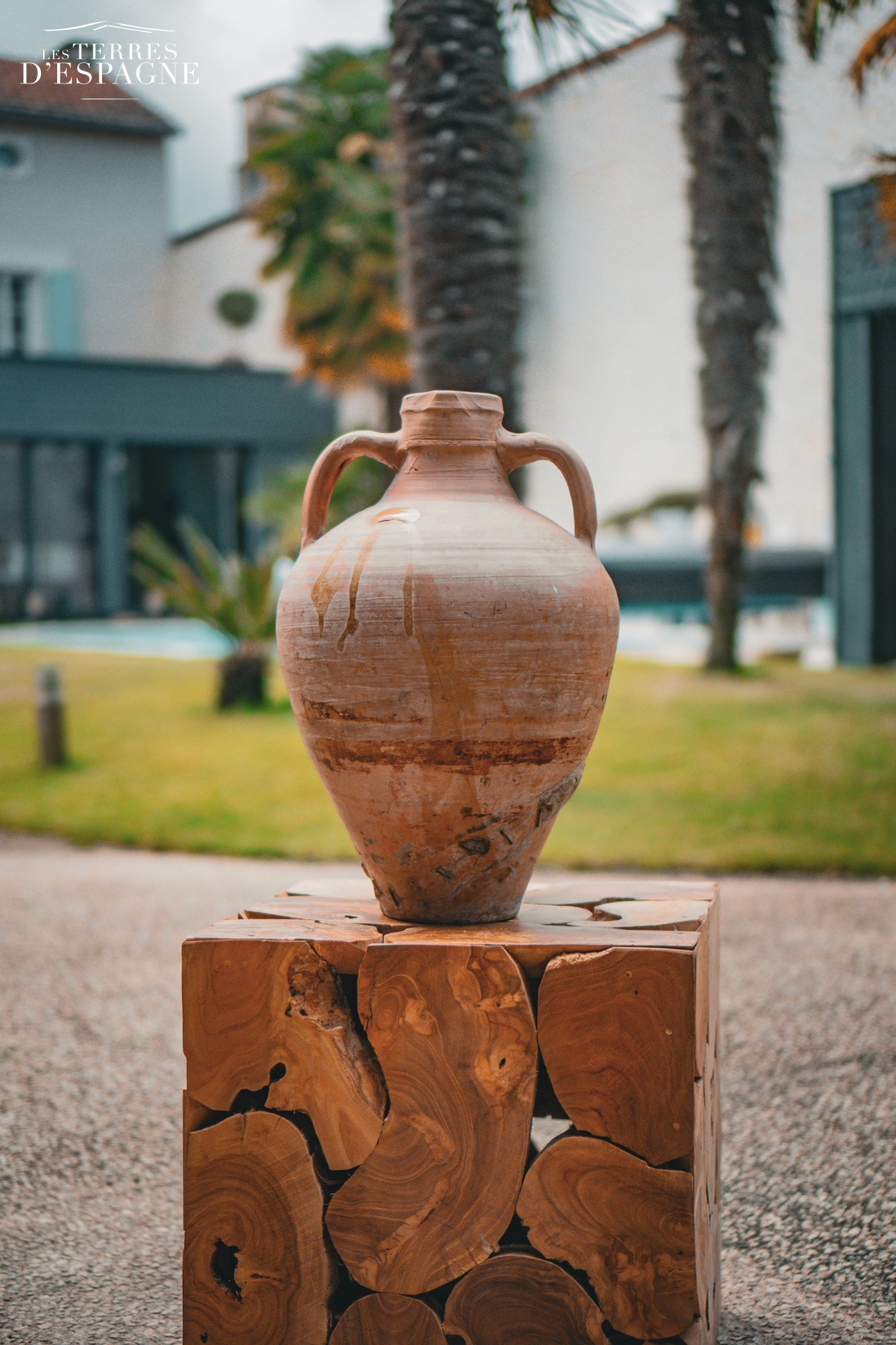 Cruche Cántaro en terre cuite ancienne 40cm x 20cm - Les Terres d'Espagne