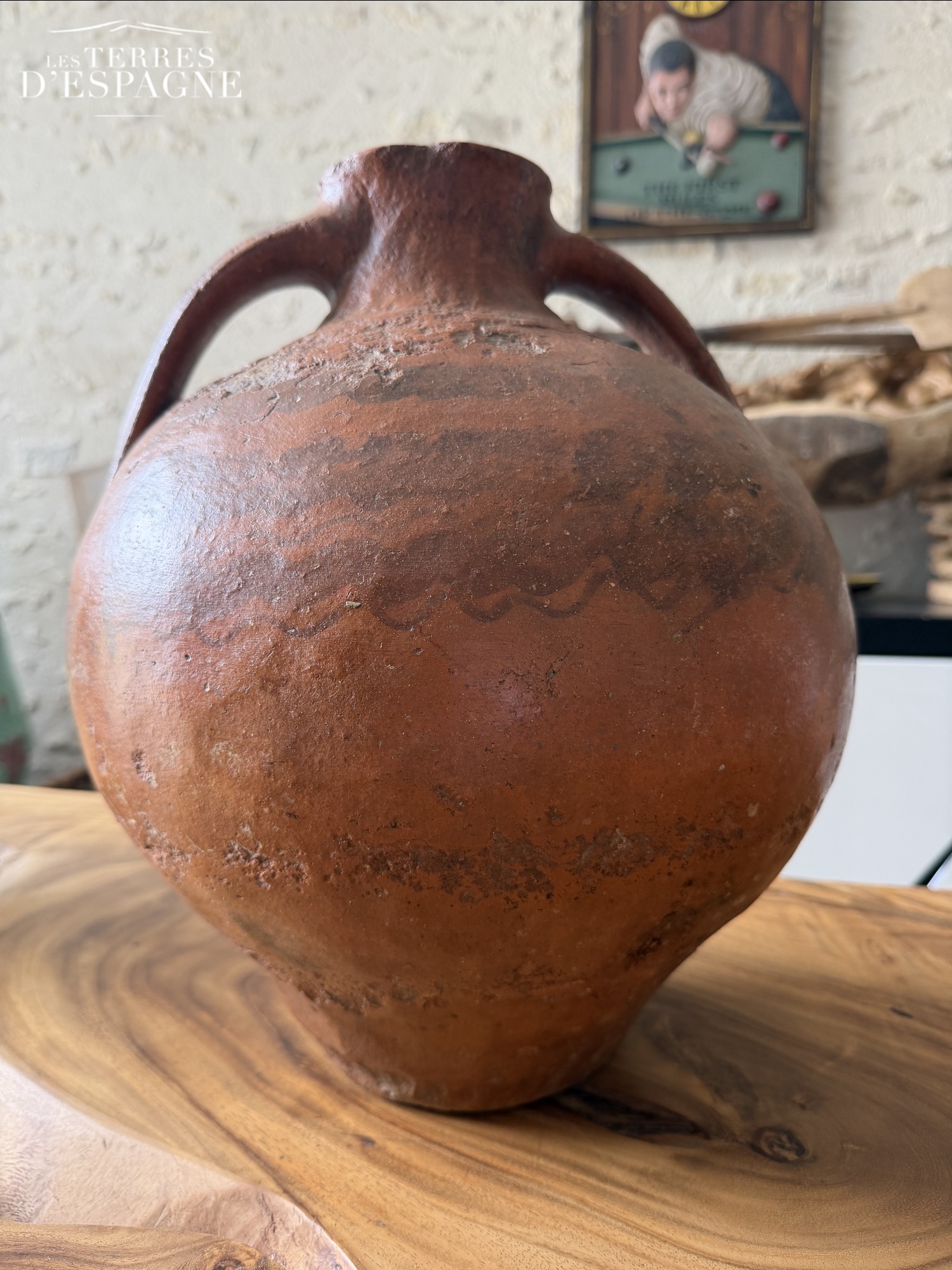 Cruche Cántaro en terre cuite ancienne 43cm x 32cm - Les Terres d'Espagne Cruche Cántaro en terre cuite ancienne 43cm x 32cm - Les Terres d'Espagne