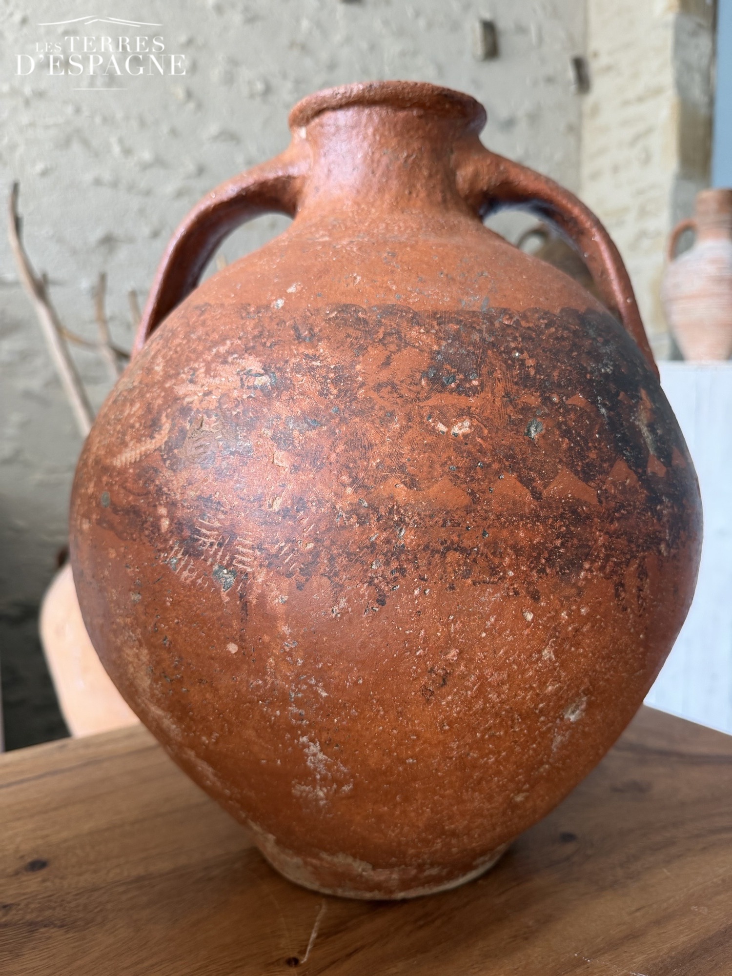 Cruche Cántaro en terre cuite ancienne 43cm x 32cm - Les Terres d'Espagne Cruche Cántaro en terre cuite ancienne 43cm x 32cm - Les Terres d'Espagne