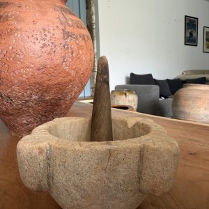 Mortier en pierre ancien 20cm x 15cm - Les Terres d'Espagne