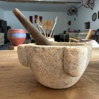 Mortier en pierre ancien 20cm x 15cm - Les Terres d'Espagne