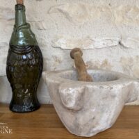 Mortier en pierre ancien 20cm x 15cm - Les Terres d'Espagne